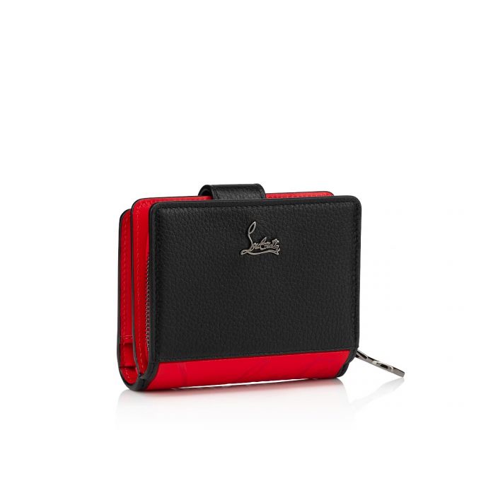 Christian Louboutin Paloma Mini Wallet Calf Emp/So Classic Koža Wallets Ženske Novčanici Crne Crvene | RS-68415