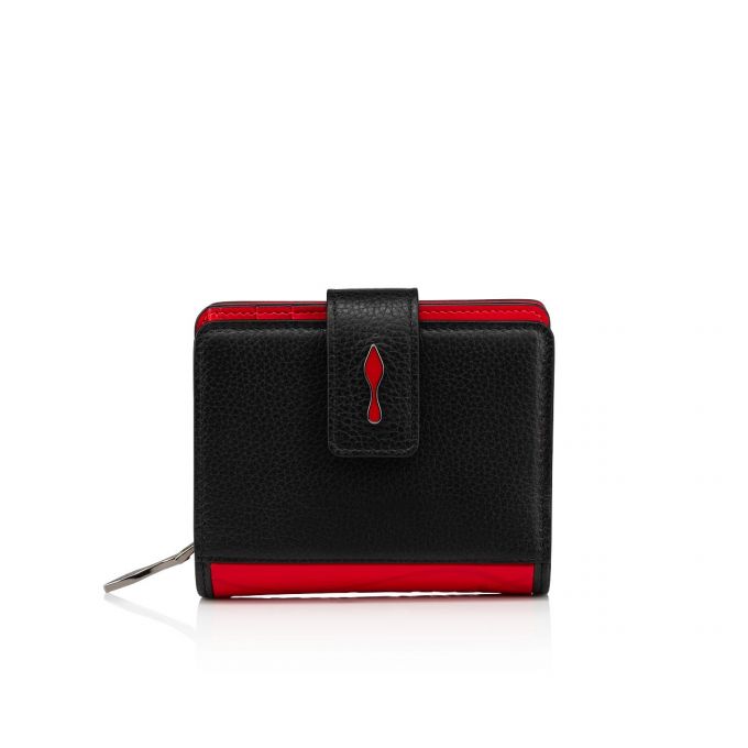 Christian Louboutin Paloma Mini Wallet Calf Emp/So Classic Koža Wallets Ženske Novčanici Crne Crvene | RS-68415