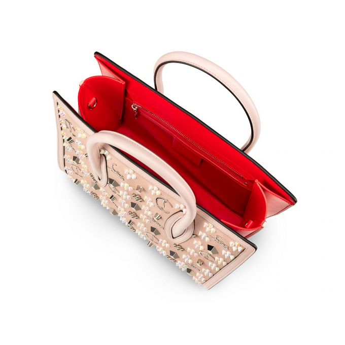 Christian Louboutin Paloma S Medium Classic Koža Top Handles Ženske Top Handles Roze Zlatne Bijele | RS-63207