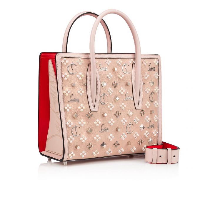 Christian Louboutin Paloma S Medium Classic Koža Evening Bags Ženske Evening Bags Roze Zlatne Bijele | RS-64138