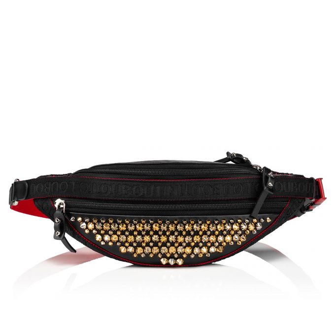 Christian Louboutin Parisnyc Classic Koža Bum Bags Muške Bum Bags Crne Visebojne | RS-85233