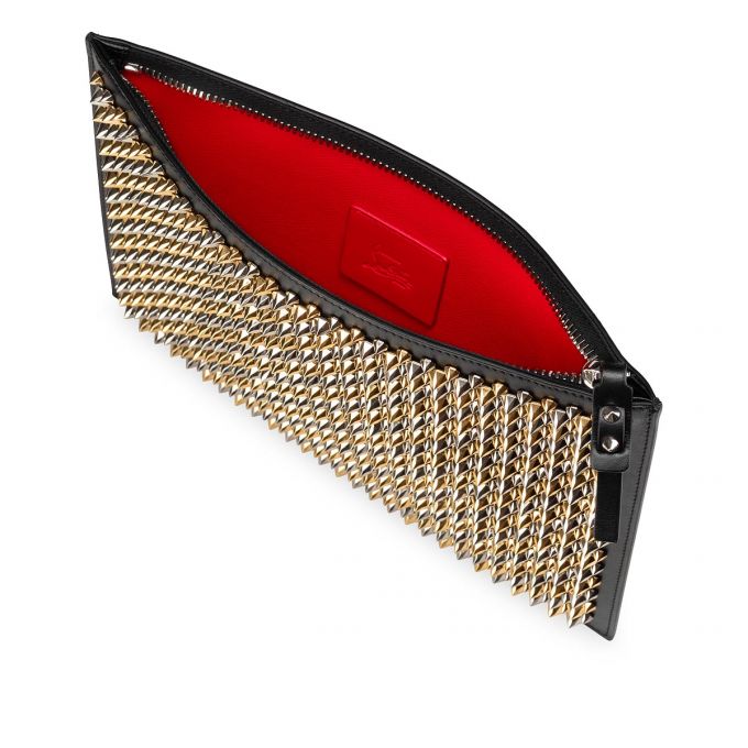 Christian Louboutin Pifpouch Classic Koža Pouches Muške Pouches Crne Visebojne | RS-48361