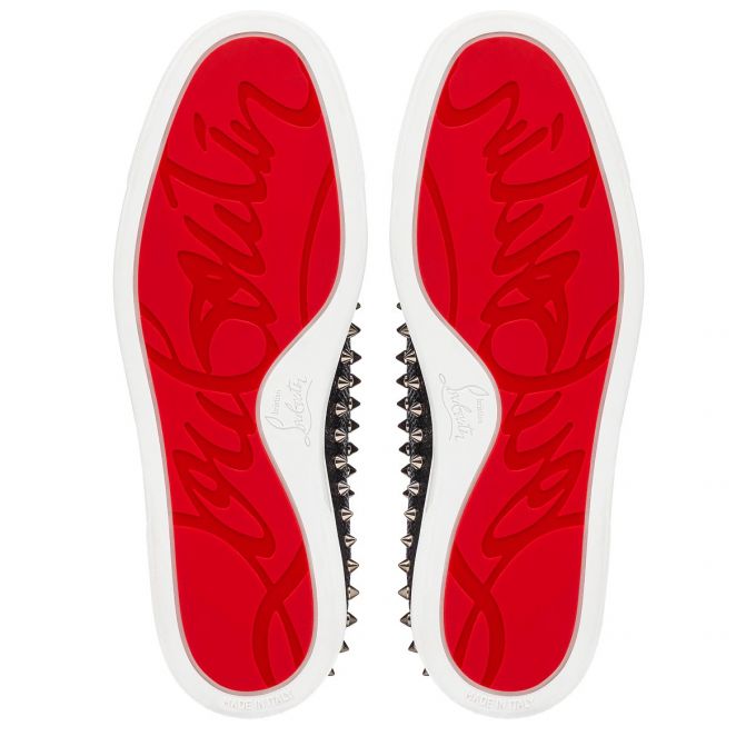 Christian Louboutin Pik Boat Creative Fabric Sneakers Muške Patike Crne | RS-05573