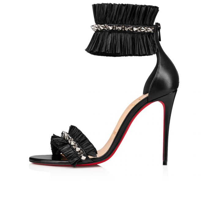 Christian Louboutin Poupedou 100 Sandals Ženske Sandale Crne | RS-13162