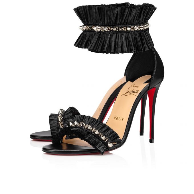 Christian Louboutin Poupedou 100 Sandals Ženske Sandale Crne | RS-13162