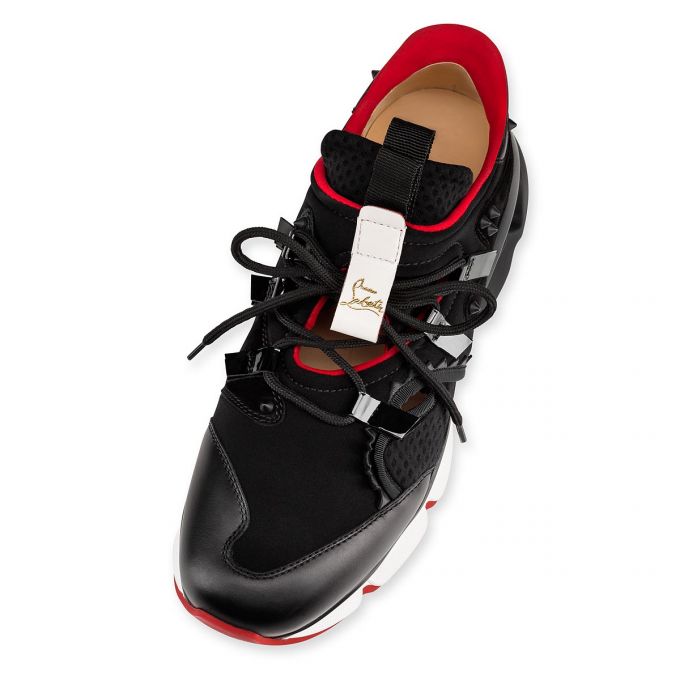 Christian Louboutin Red-runner 000 Neopren Sneakers Muške Patike Crne | RS-00287