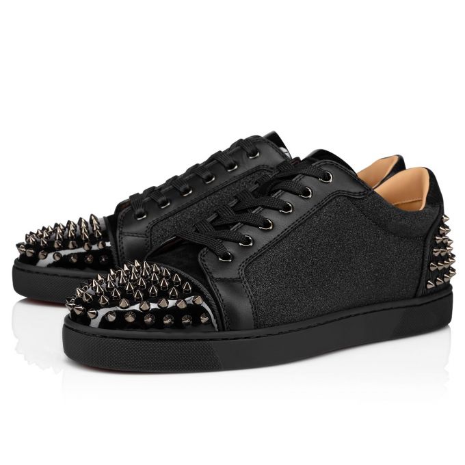 Christian Louboutin Seavaste 2 Creative Koža Sneakers Muške Patike Crne | RS-19641