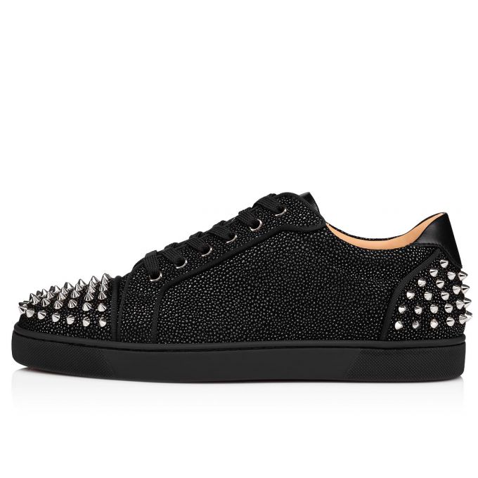 Christian Louboutin Seavaste 2 Creative Koža Sneakers Muške Patike Crne Srebrne | RS-34934