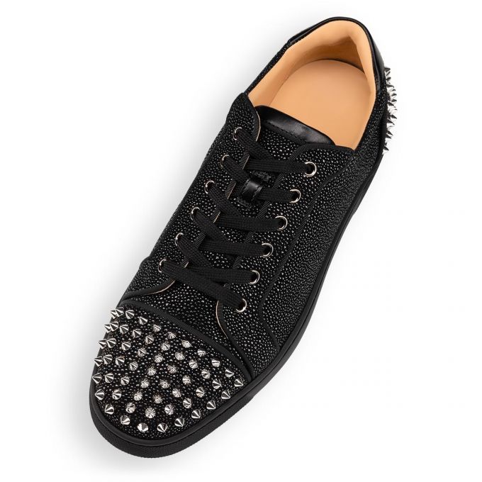 Christian Louboutin Seavaste 2 Creative Koža Sneakers Muške Patike Crne Srebrne | RS-34934