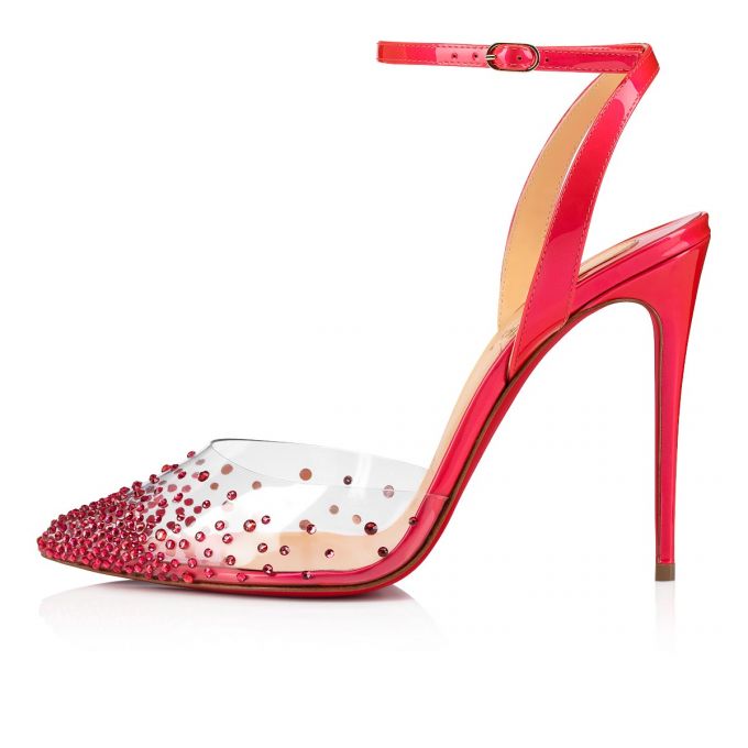 Christian Louboutin Spikaqueen 100 Pvc Pumps Ženske Pumps Roze | RS-37042