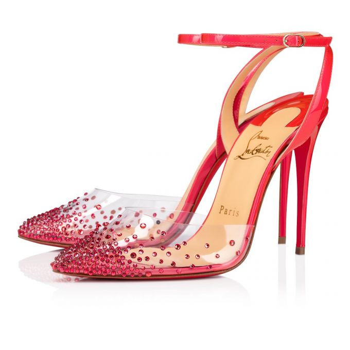 Christian Louboutin Spikaqueen 100 Pvc Pumps Ženske Pumps Roze | RS-37042