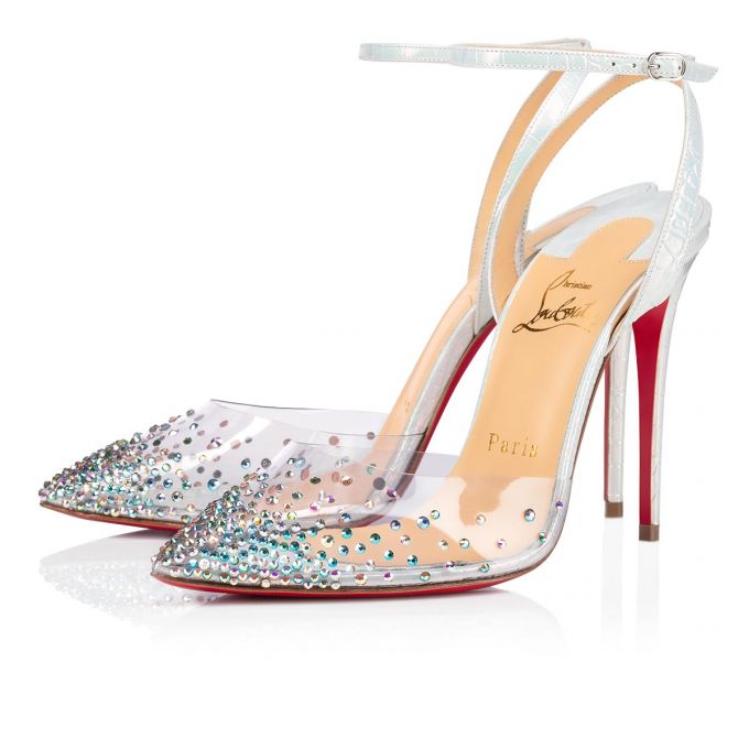 Christian Louboutin Spikaqueen 100 Pvc Pumps Ženske Pumps Bijele | RS-97264