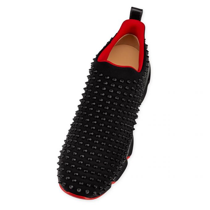 Christian Louboutin Spike-sock 000 Mat Neopren Sneakers Muške Patike Crne | RS-49232