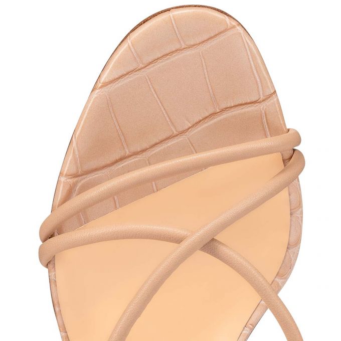 Christian Louboutin Supra Bea 55 Nappa Sandals Ženske Sandale Smeđe | RS-45591