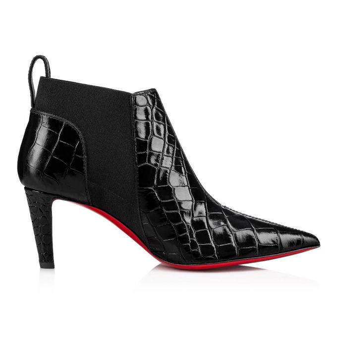 Christian Louboutin Tchakaboot 70 Calf Boots Ženske Čizme Crne | RS-89773