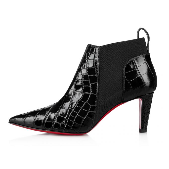 Christian Louboutin Tchakaboot 70 Calf Boots Ženske Čizme Crne | RS-89773