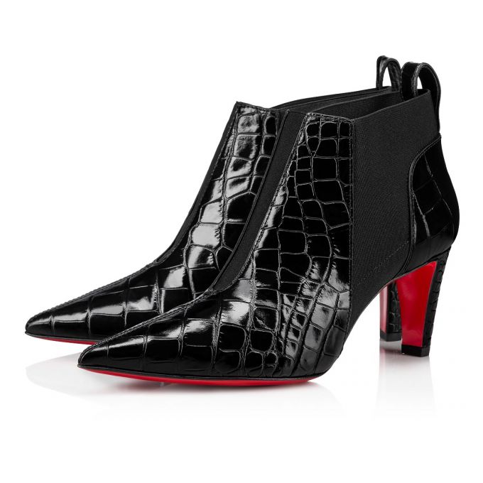 Christian Louboutin Tchakaboot 70 Calf Boots Ženske Čizme Crne | RS-89773