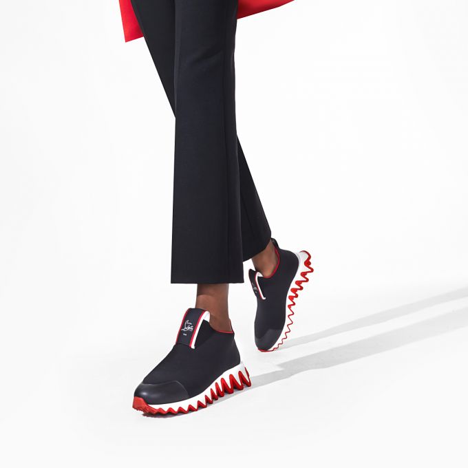 Christian Louboutin Tiketa Calf Sneakers Ženske Patike Crne | RS-65721