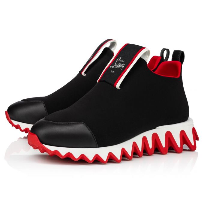 Christian Louboutin Tiketa Calf Sneakers Ženske Patike Crne | RS-65721