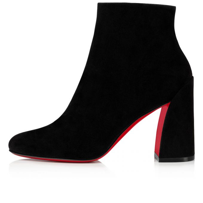 Christian Louboutin Turela 085 85 Veau Velours Boots Ženske Čizme Crne | RS-10349