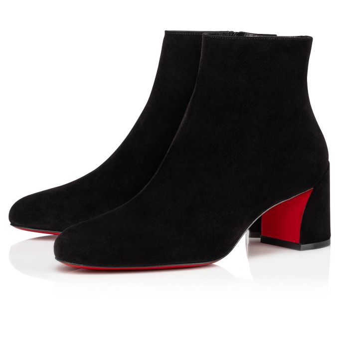 Christian Louboutin Turela 55 Veau Velours 55 Veau Velours Boots Ženske Čizme Crne | RS-09385