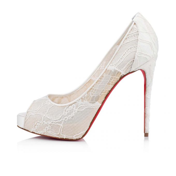 Christian Louboutin Very Lace 120 Lace Platforms Ženske Platforms Bijele Plave | RS-24638