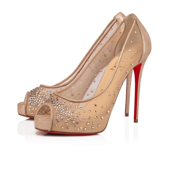 Christian Louboutin Very Strass 120 Version Strass Platforms Ženske Platforms Bež | RS-34313