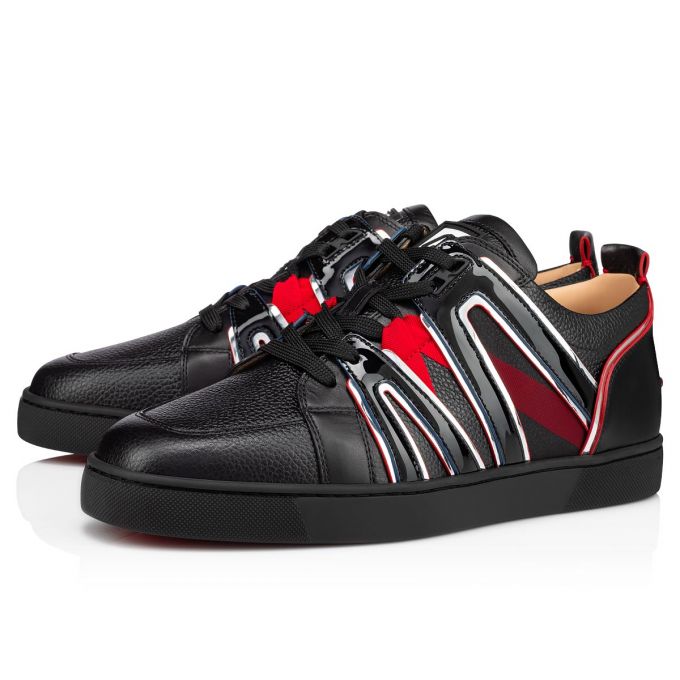 Christian Louboutin Vida Viva Calf Sneakers Muške Patike Crne | RS-39430