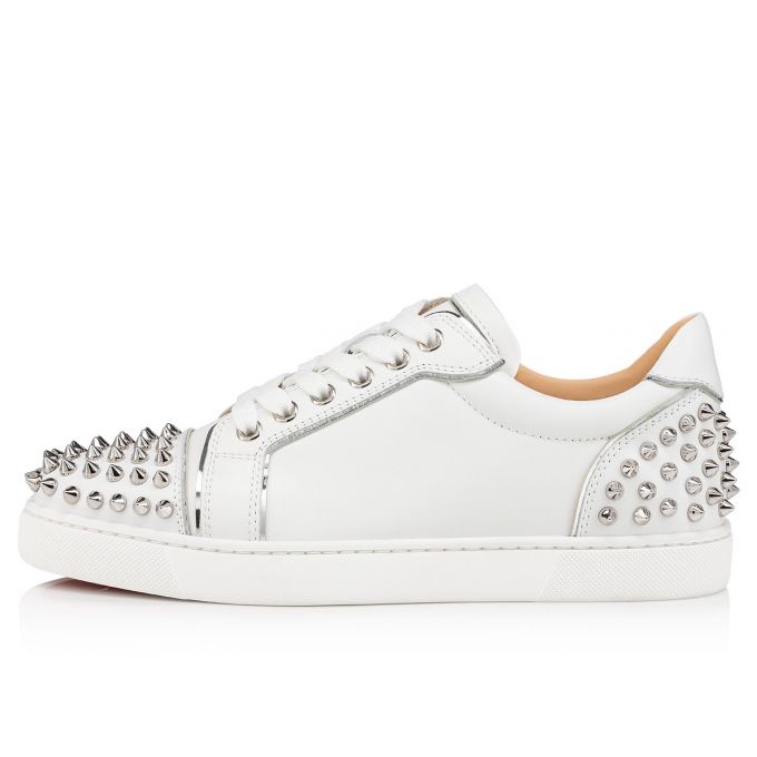 Christian Louboutin Vieira 2 Calf Sneakers Ženske Patike Bijele Srebrne | RS-22082