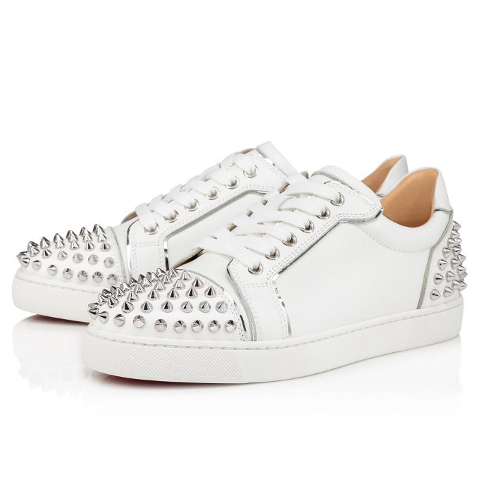 Christian Louboutin Vieira 2 Calf Sneakers Ženske Patike Bijele Srebrne | RS-22082