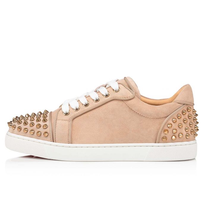 Christian Louboutin Vieira 2 Orlato Veau Velours Sneakers Ženske Patike Bež | RS-74864