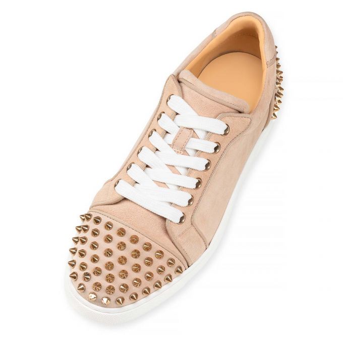 Christian Louboutin Vieira 2 Orlato Veau Velours Sneakers Ženske Patike Bež | RS-74864