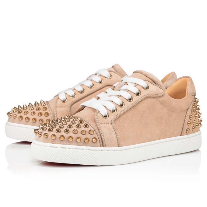 Christian Louboutin Vieira 2 Orlato Veau Velours Sneakers Ženske Patike Bež | RS-74864