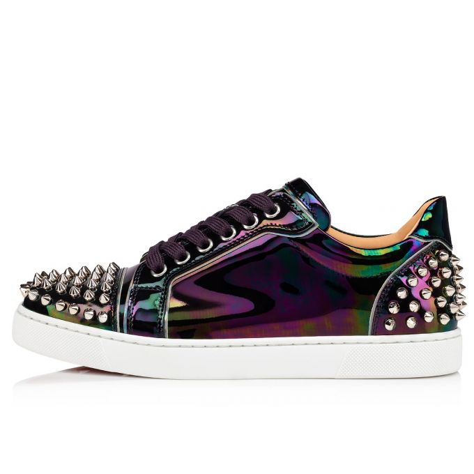 Christian Louboutin Vieira 2 Patent Sneakers Ženske Patike Crne Sive | RS-81296