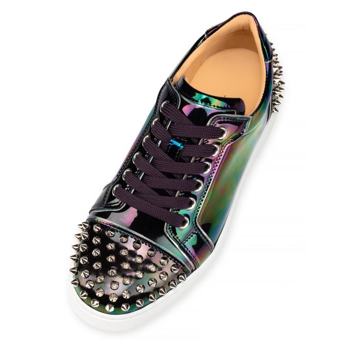 Christian Louboutin Vieira 2 Patent Sneakers Ženske Patike Crne Sive | RS-81296