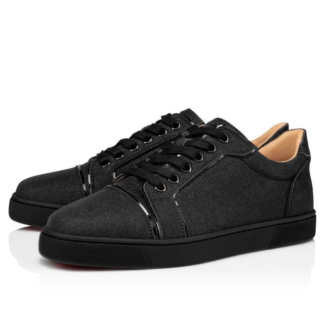 Christian Louboutin Vieira Calf Sneakers Ženske Patike Crne | RS-25233