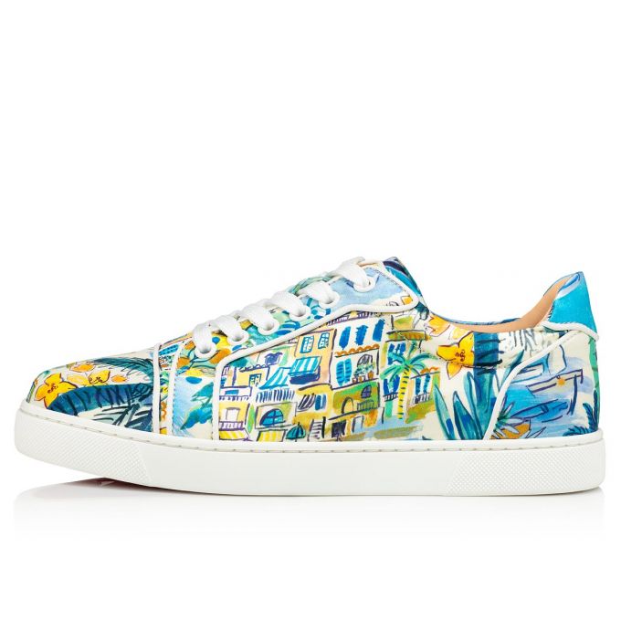 Christian Louboutin Vieira Silk Sneakers Ženske Patike Visebojne Bijele | RS-80152