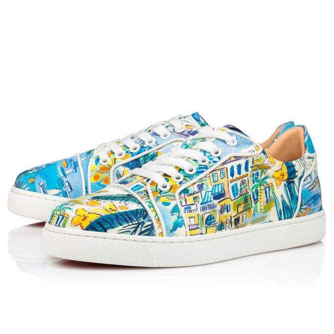 Christian Louboutin Vieira Silk Sneakers Ženske Patike Visebojne Bijele | RS-80152