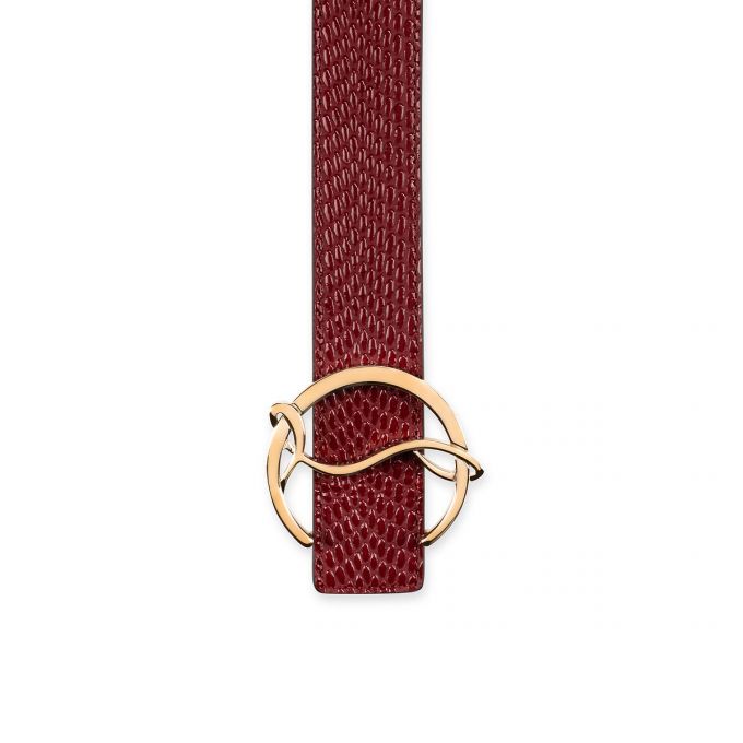 Christian Louboutin W Cl Logo Belt Creative Koža Belts Ženske Remeni Bordo Zlatne | RS-04796