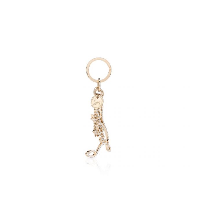 Christian Louboutin W Louboutin Logo Keyring Strass Keyrings Ženske Privjesak Za Ključeve Zlatne | RS-15279