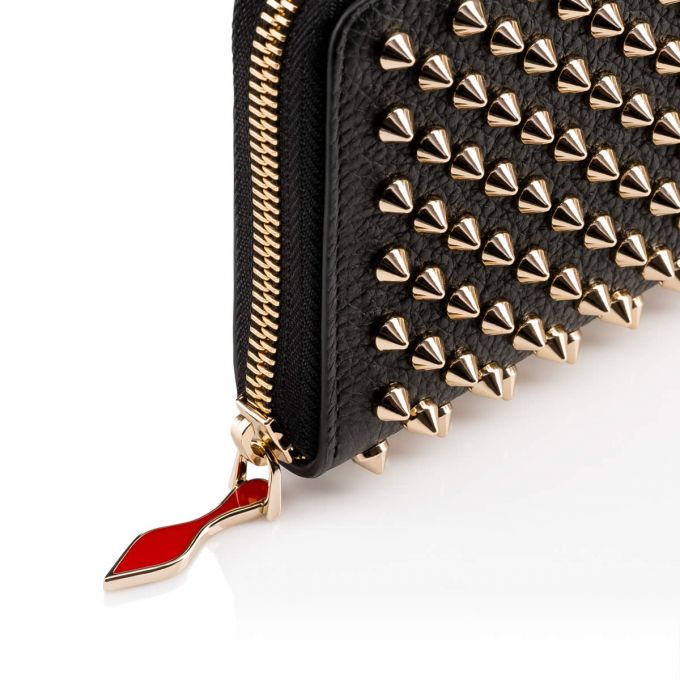 Christian Louboutin W Panettone Wal Classic Koža Wallets Ženske Novčanici Crne Zlatne | RS-20344