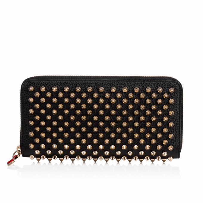 Christian Louboutin W Panettone Wal Classic Koža Wallets Ženske Novčanici Crne Zlatne | RS-20344