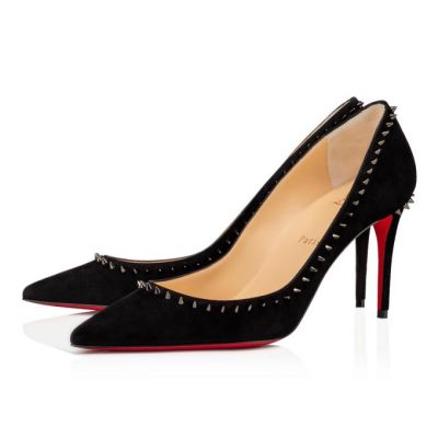 Christian Louboutin Anjalina 085 85 Veau Velours Pumps Ženske Pumps Crne | RS-08580