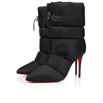 Christian Louboutin Astro Pointue 85 Creative Fabric Boots Ženske Čizme Crne | RS-22425