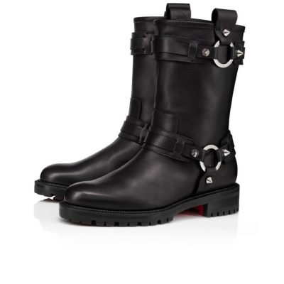 Christian Louboutin Bikita Lug Calf Boots Ženske Čizme Crne | RS-58458