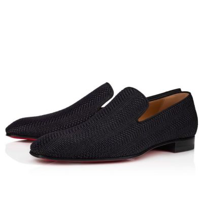 Christian Louboutin Dandelion Creative Fabric Loafer Muške Loafers Crne | RS-41712