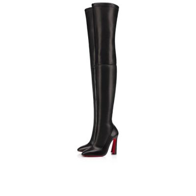 Christian Louboutin Eleonor Alta 100 Nappa Boots Ženske Čizme Crne | RS-50999