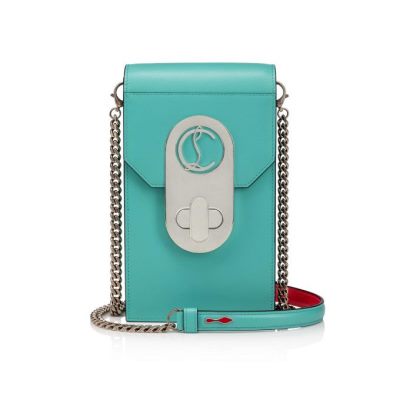 Christian Louboutin Elisa Phone Pouch Classic Koža Mini Bags Ženske Belt Bags & Mini Bags Tirkizne Srebrne | RS-79278