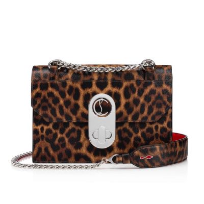 Christian Louboutin Elisa Small Creative Koža Evening Bags Ženske Evening Bags Smeđe Crvene Srebrne | RS-79312