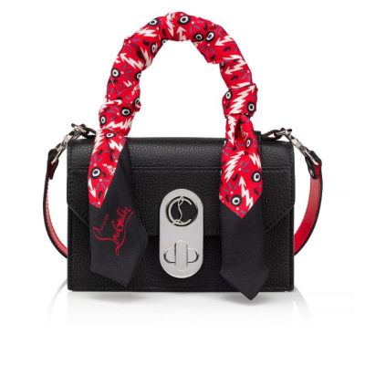 Christian Louboutin Elisa Top Handle Mini Classic Koža Mini Bags Ženske Belt Bags & Mini Bags Crne Crvene Srebrne | RS-41335